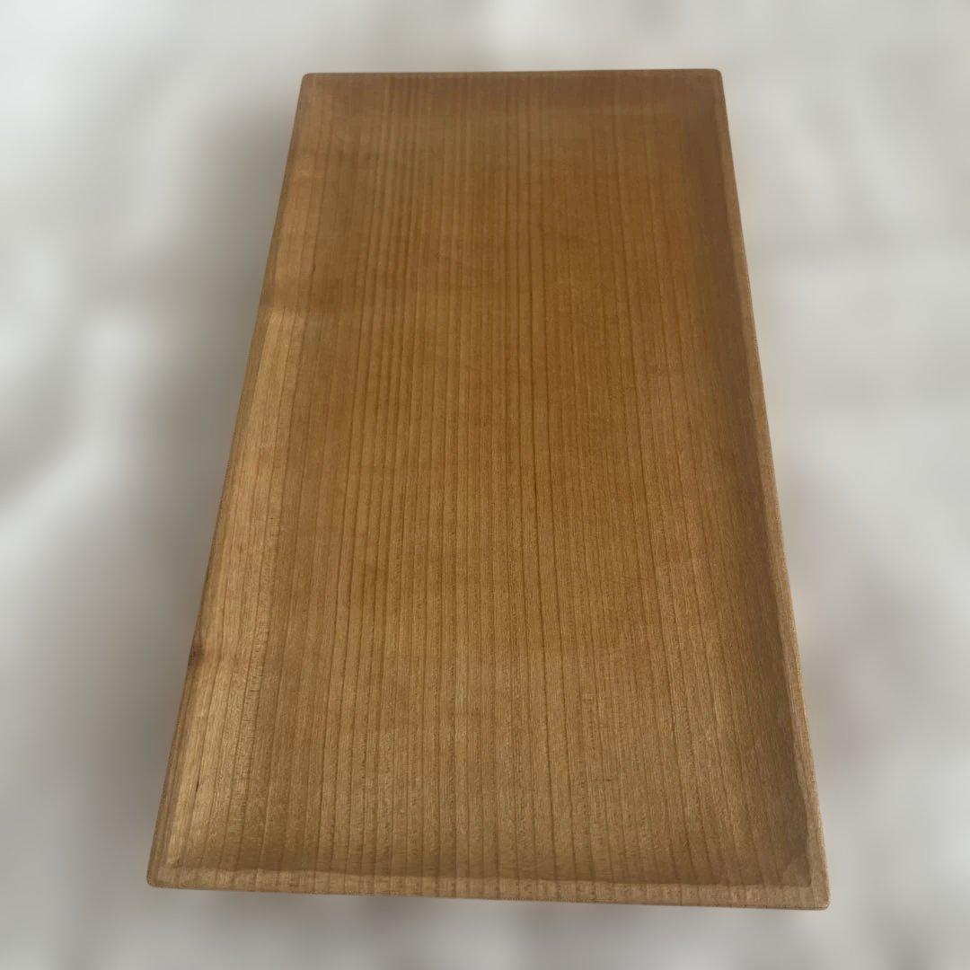 三谷龍二さん作　長方形角皿　山桜　木の器　作家物　木工作家