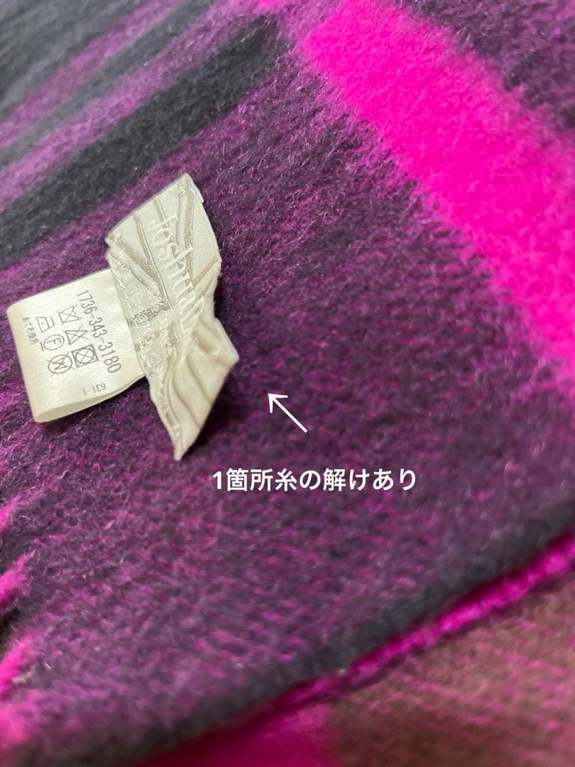 専用　Joshua Ellis カシミヤ大判ストールプライマリーブラックウォッチ