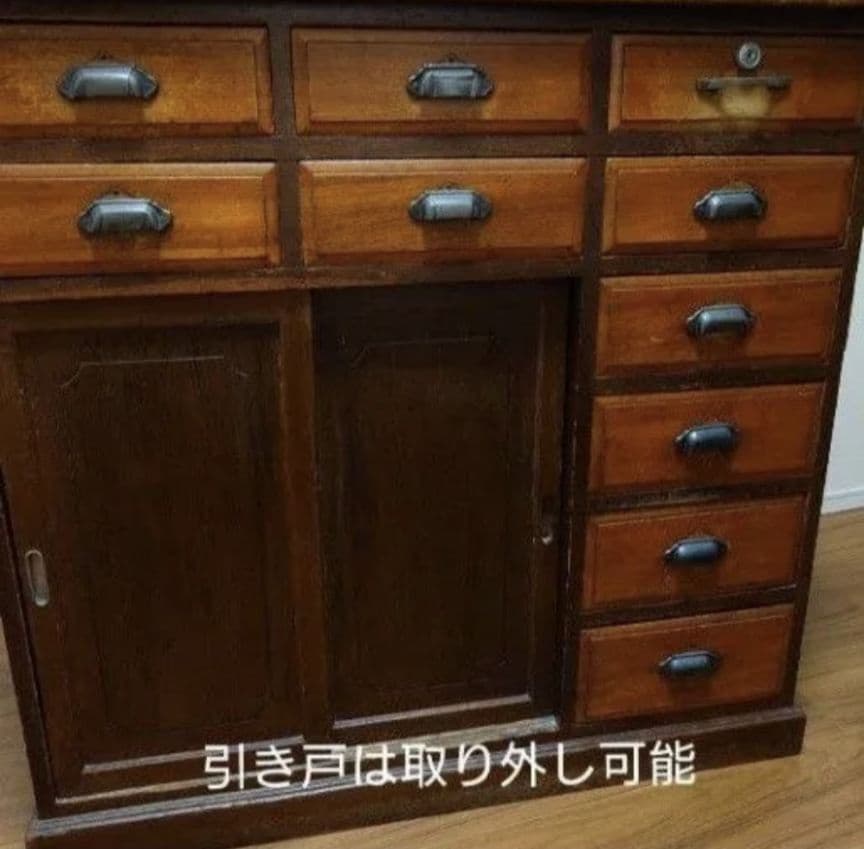 値下げ！【送料込】骨董 大正時代 机 ライティングビューロー デスク