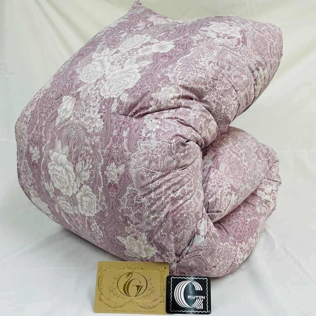 羽毛布団 ダブル ポーランド産ホワイトマザーグース 軽量生地 25883ピンク