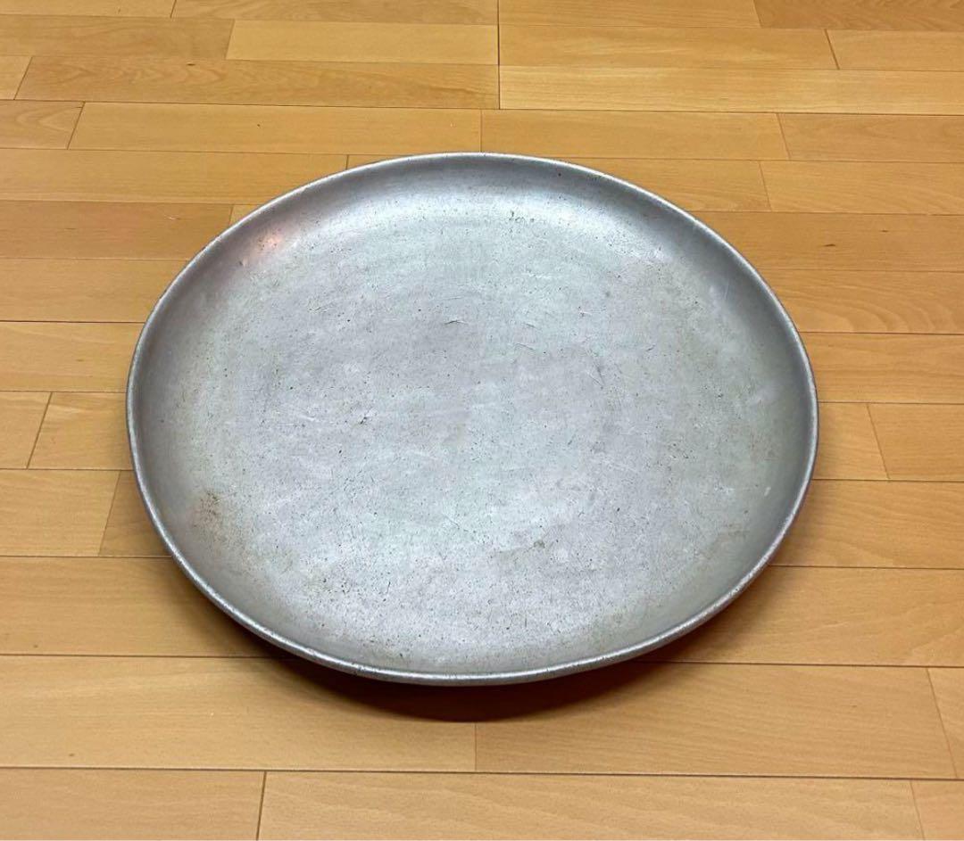 アルミ 大型 皿 プレート フランス アンティーク