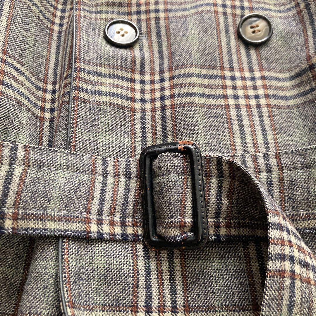 RODEX OF LONDON ダブルブレスト ウール 厚手 トレンチコート L