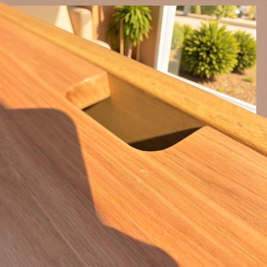 天然木・美品✨カリモク ベネッセ✨ 成長学習デスク ナチュラル 日本製 安心設計