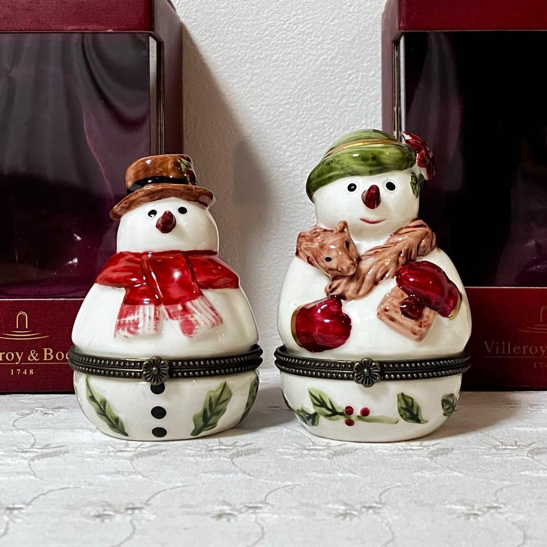 ビレロイ&ボッホ スノーマン 雪だるま 小物入れ トリンケットボックス