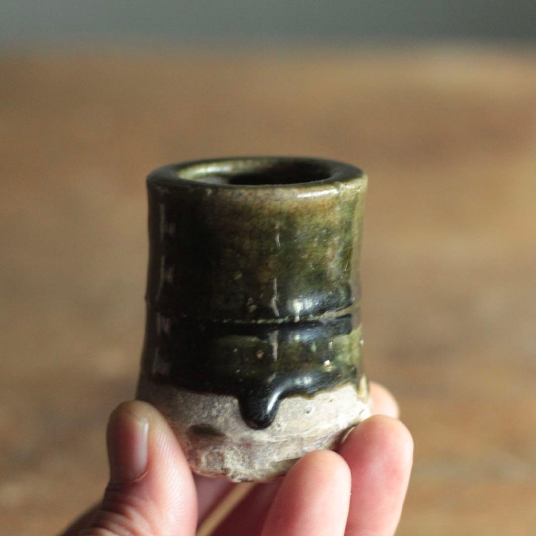 織部 筒香炉 野香炉 江戸時代 古美術 古道具 アンティーク