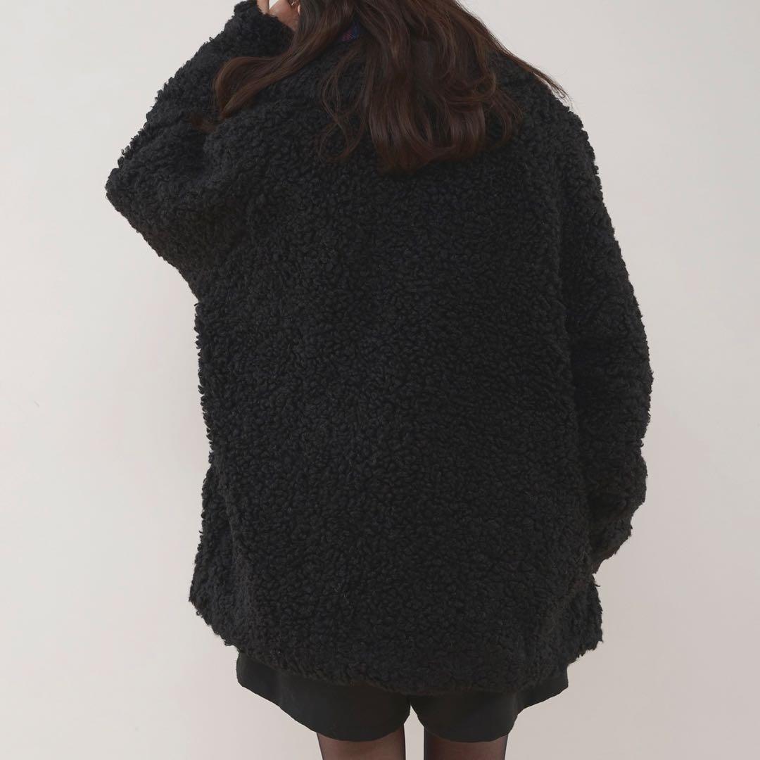 MUHET プードルシャギーダッフルコート 古着 Sサイズ