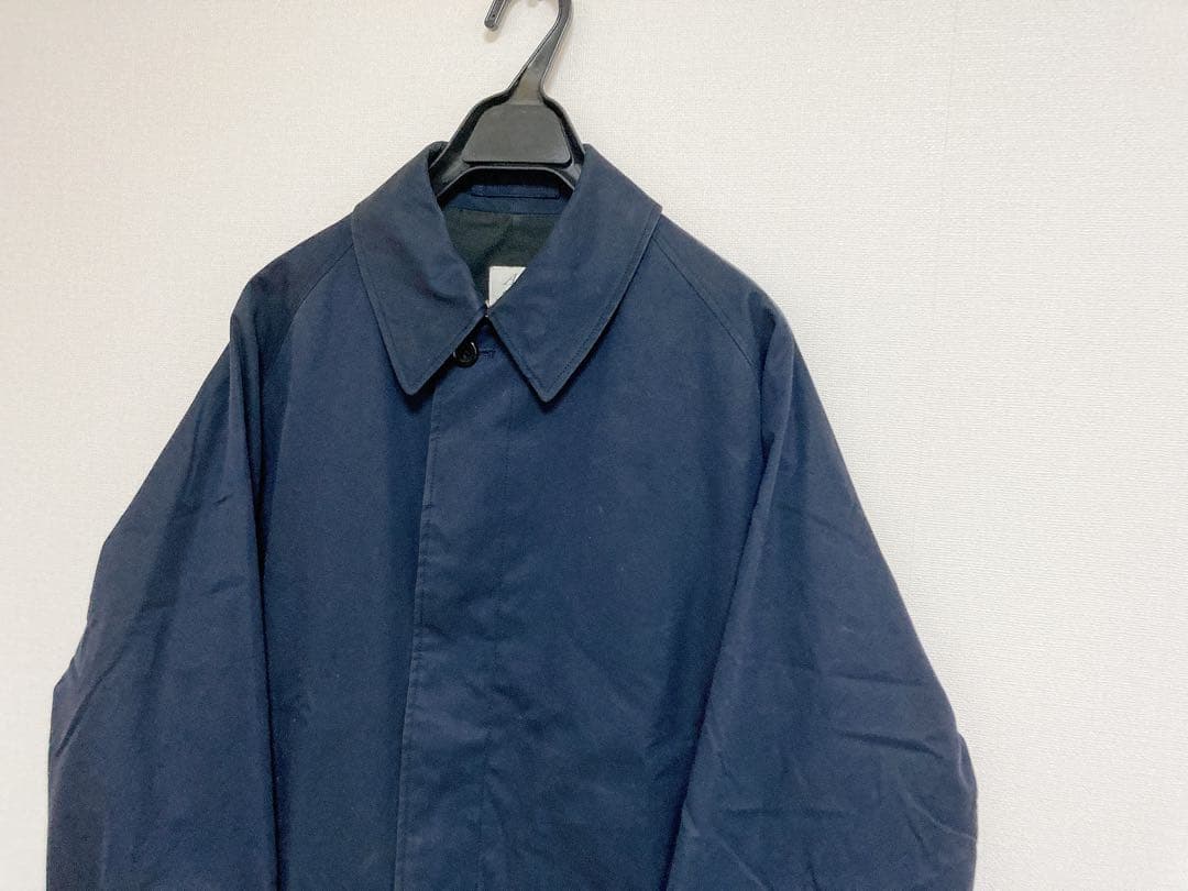 ANATOMICAアナトミカシングルラグランコートステンカラーコートネイビー