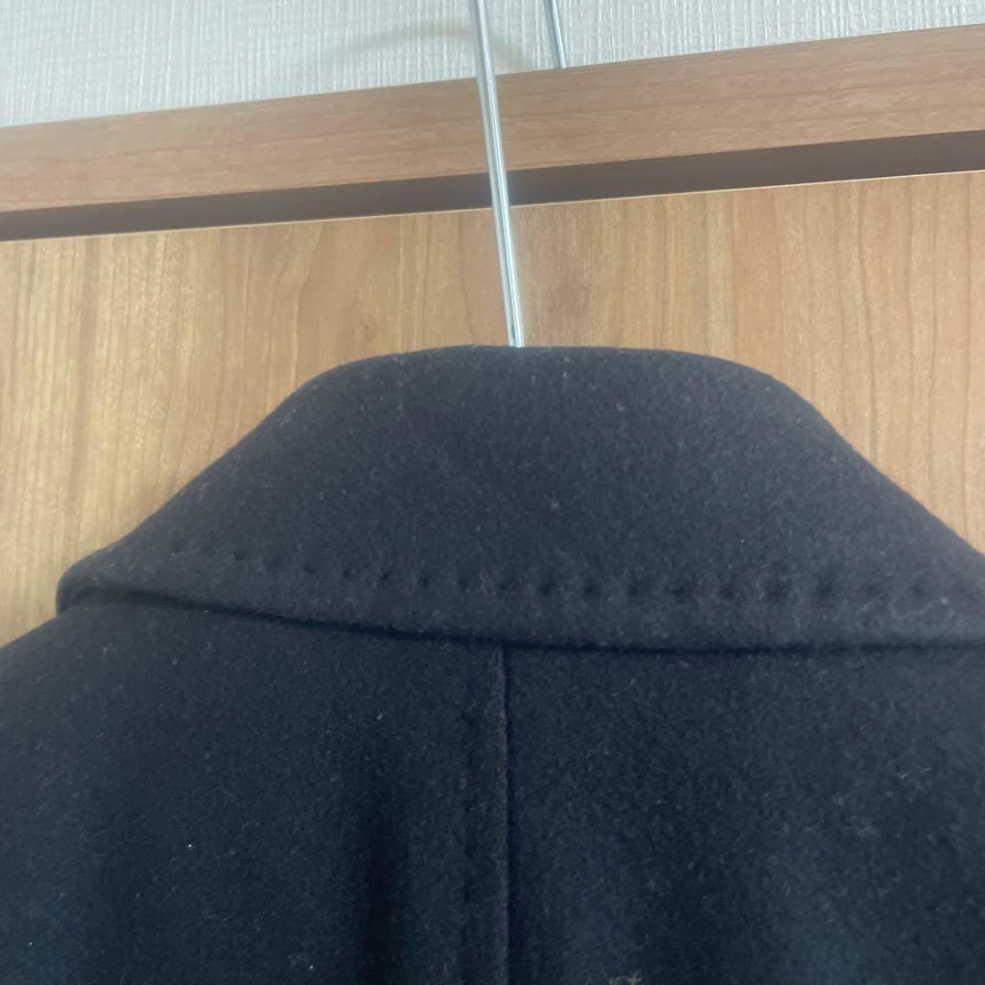 M 48 HUGOBOSS（ヒューゴボス）ステンカラー ウール　ブラックコート