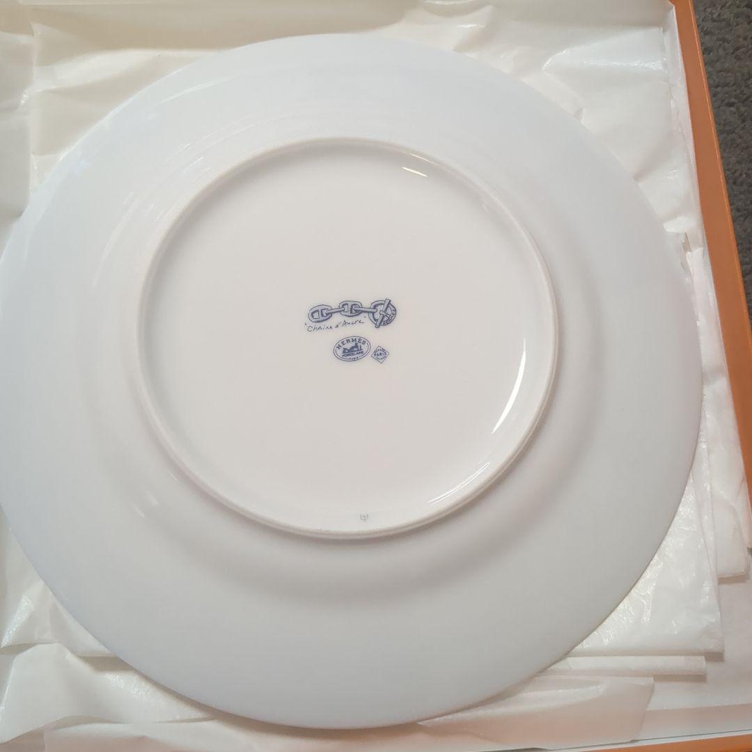 エルメス ブルーのチェーン模様 皿 セット