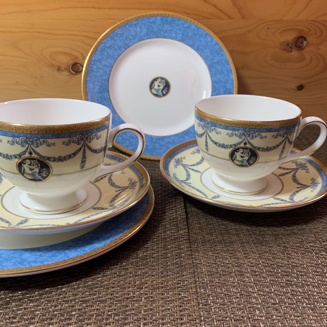 ウェッジウッド マデリン　カップ＆ソーサー　17.5cmケーキプレート2客