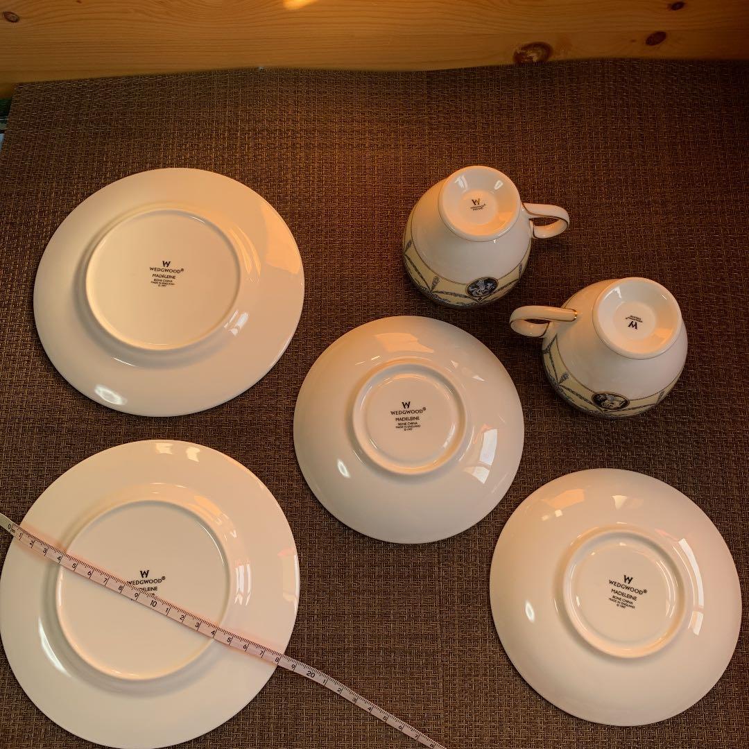 ウェッジウッド マデリン　カップ＆ソーサー　17.5cmケーキプレート2客