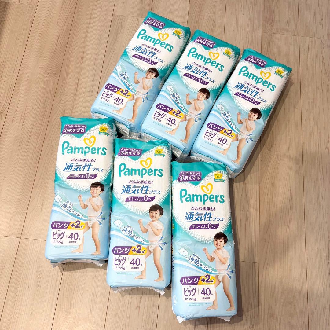 パンパース 通気性プラス ビッグ 42枚×6パック