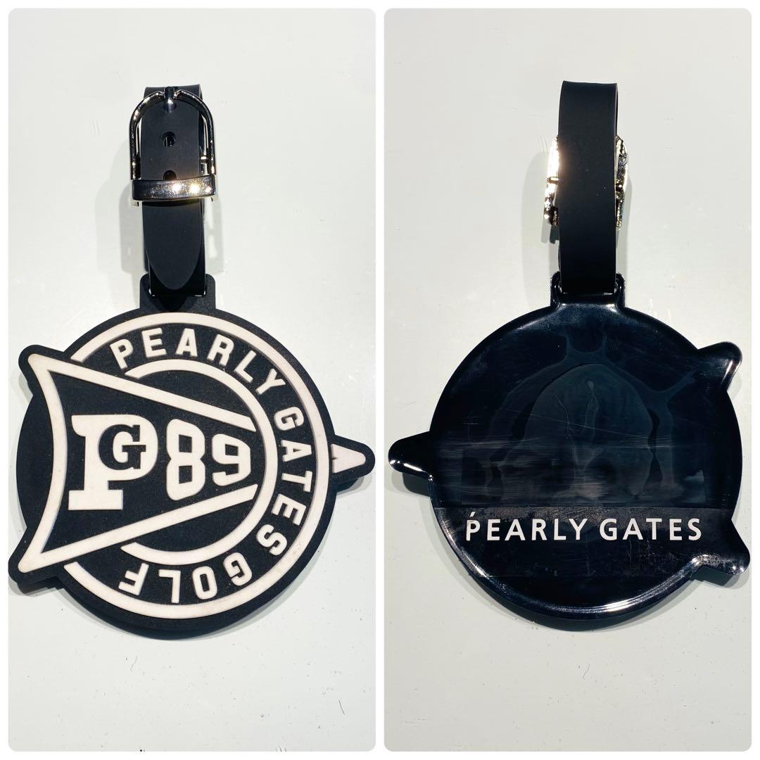 【希少】パーリーゲイツ　キャディバッグ＆ヘッドカバー5点セット　総柄ロゴ　紺×白