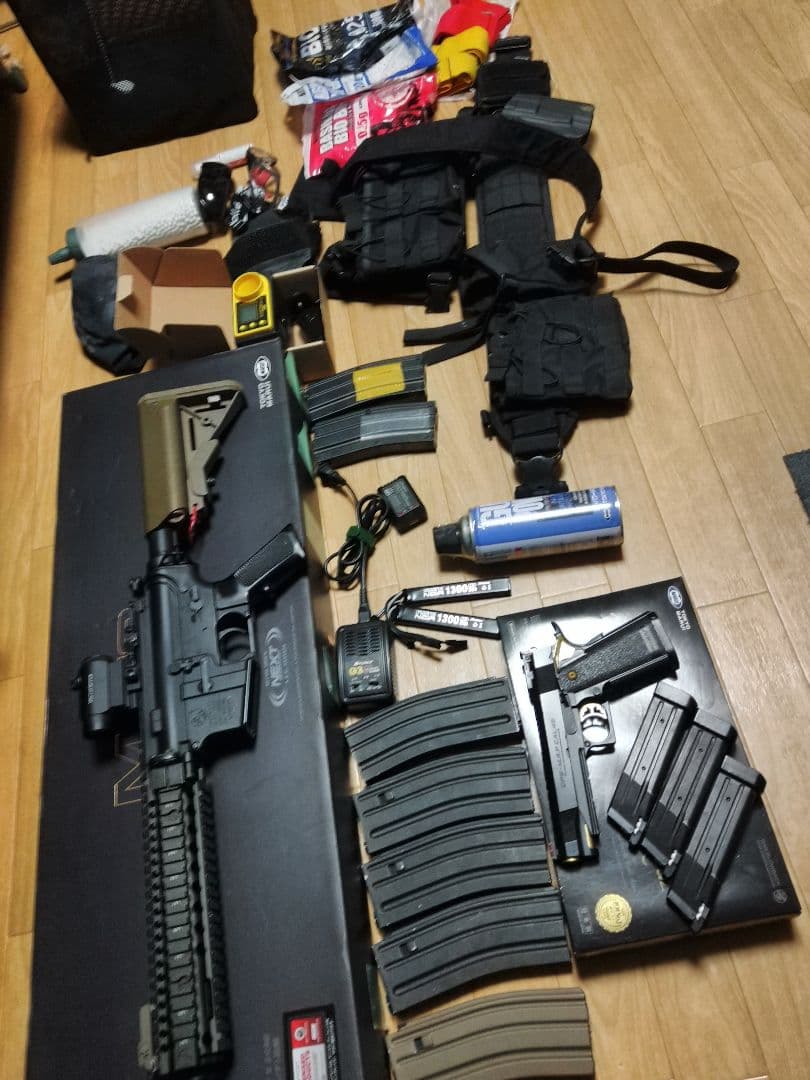 次世代電動ガン Mk18 Mod.1　ハイキャパゴールドマッチ　サバゲーセット
