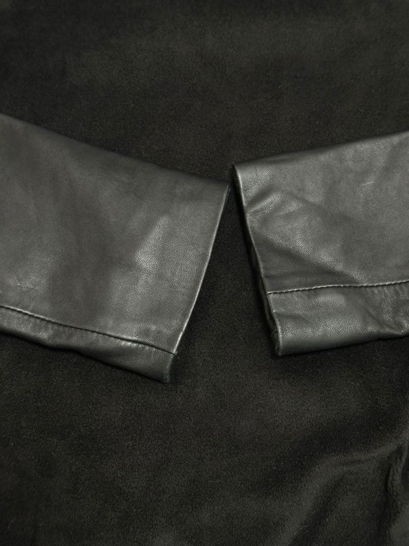 HELMUT LANG フーデットラムレザージャケット ライダースSP