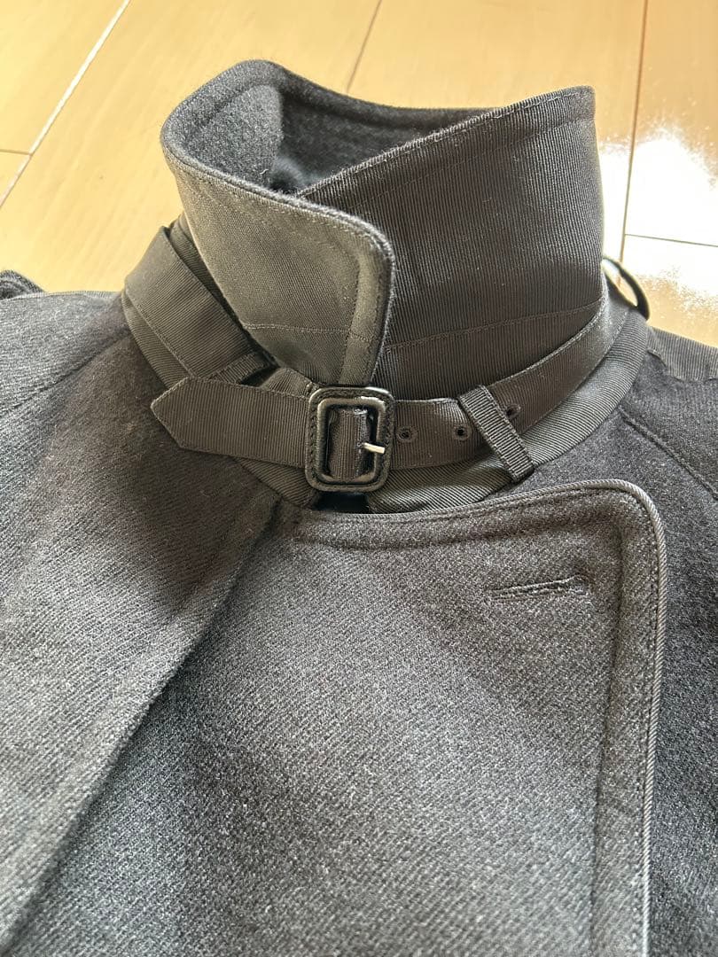 DOLCE&GABBANA ウールトレンチコート ブラック　48