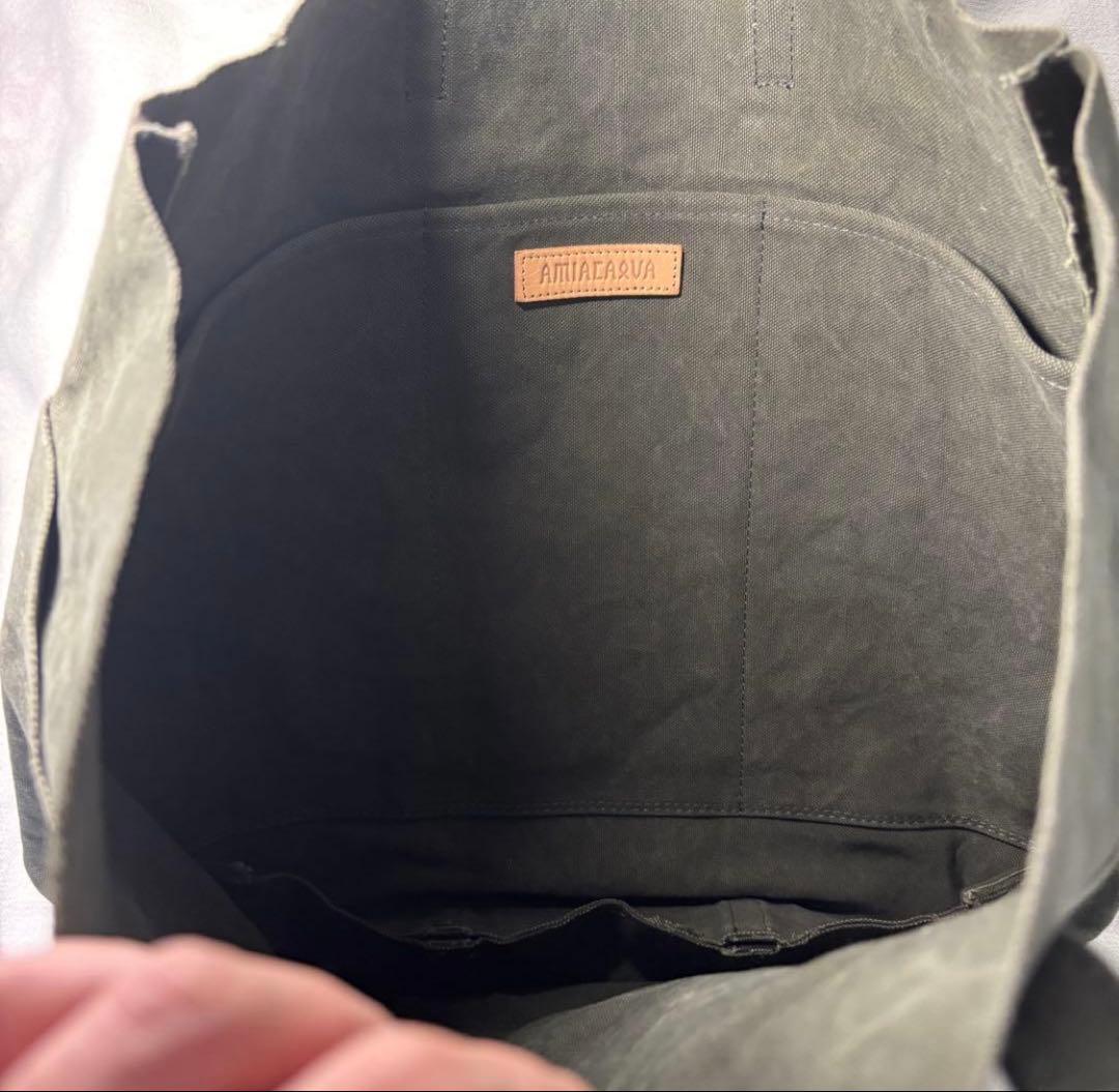 AMIACALVA 6pockets CANVAS TOTE BAG カーキ