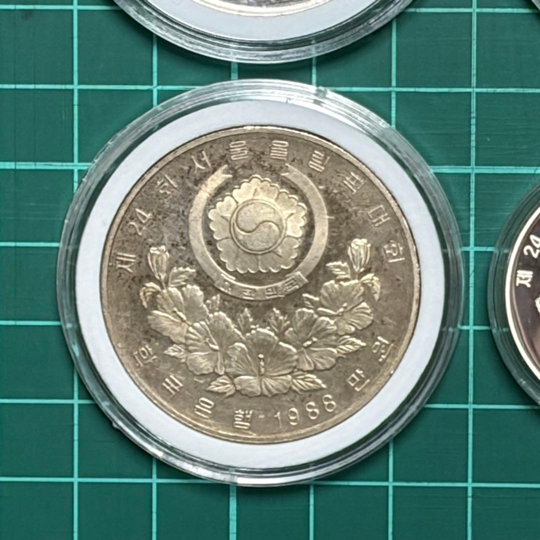 韓国　硬貨　　銀貨　ソウルオリンピック大会記念銀貨 5枚まとめ