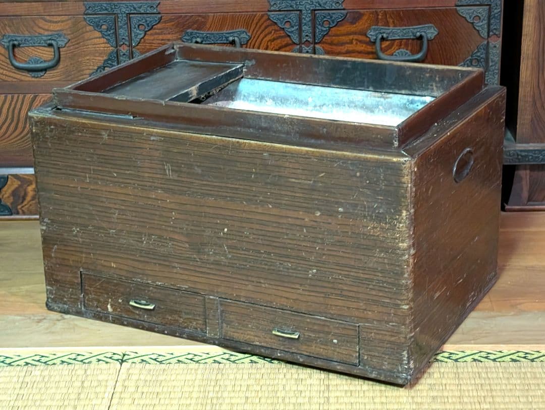 長火鉢　引出し付き　骨董品　アンティーク