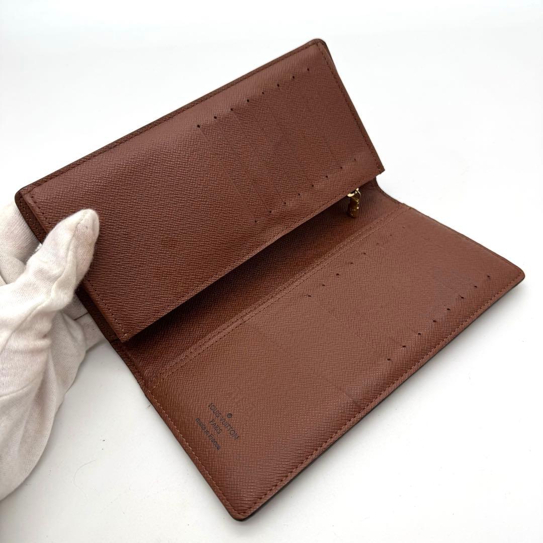 【極美品】ルイヴィトン　モノグラム　ポルトフォイユ　ブラザ　長財布　wallet