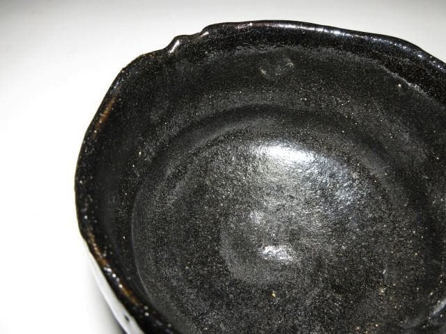 楽吉左衛門十二代 弘入 黒茶碗「唐松」／裏千家十四世 淡々斎 書付在り／共箱