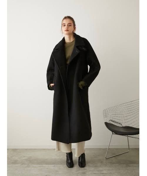 LA PEAU DE GEM 3way スタンドカラーロングコート