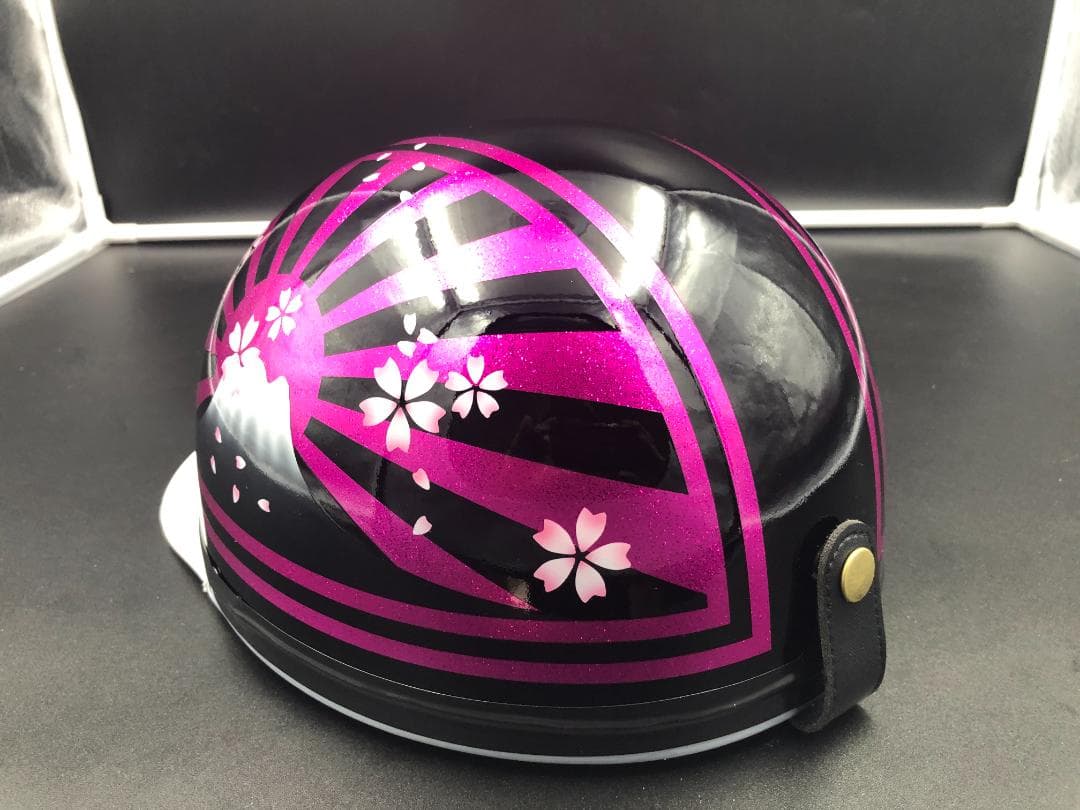 コルク半　カスタム　富士日章　三つボタン　ブラックピンク　ラメ　桜　高級クリヤ