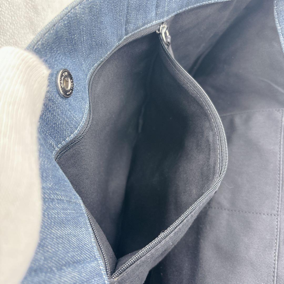 【極美品】コーチ キャンバス デニムトートバッグ デニム 馬車ロゴ A4