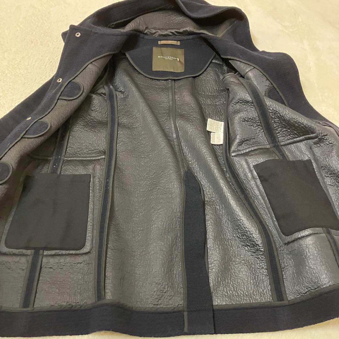 マッキントッシュロンドン✨起毛 モールヤーン　撥水加工 ダッフルコート ネイビー