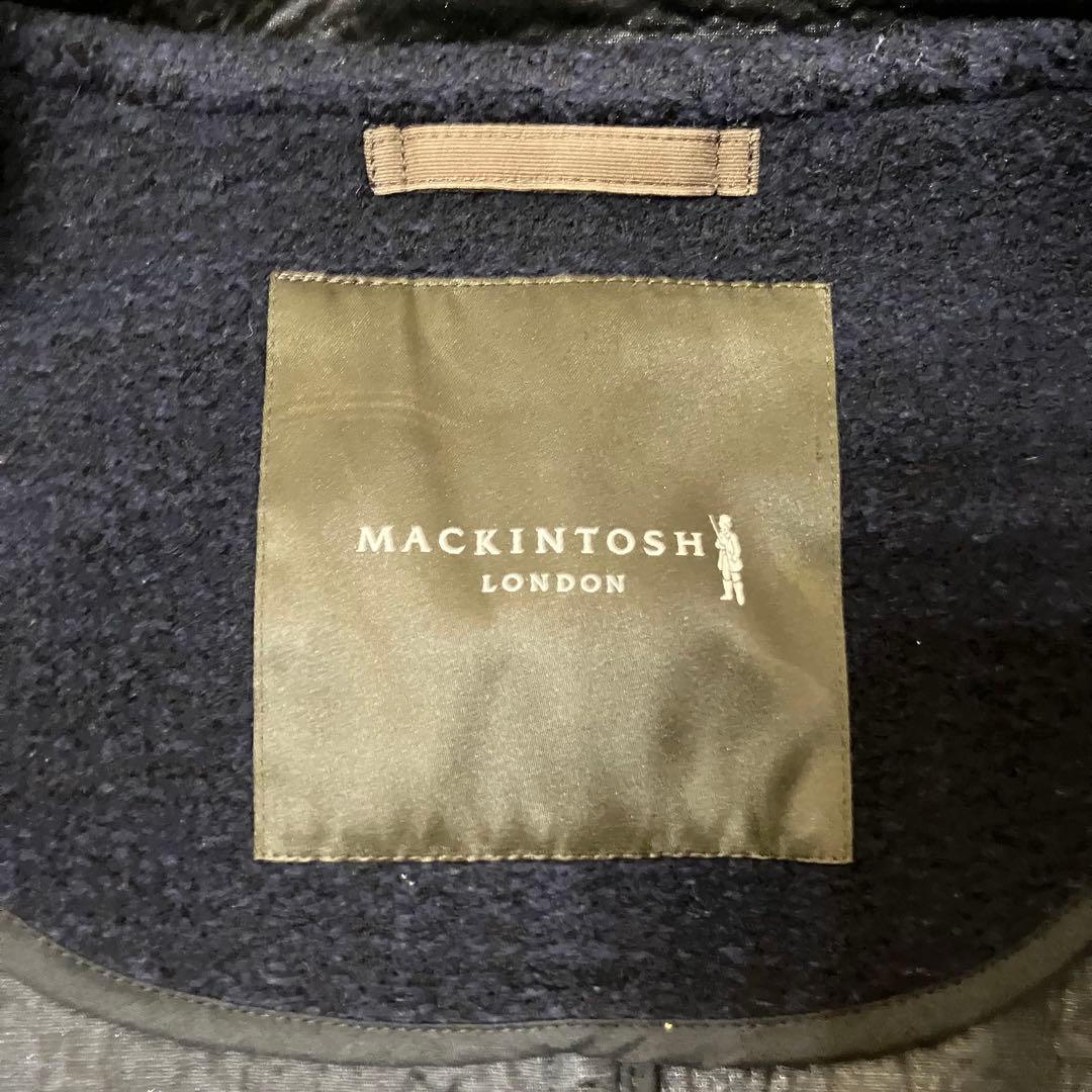 マッキントッシュロンドン✨起毛 モールヤーン　撥水加工 ダッフルコート ネイビー