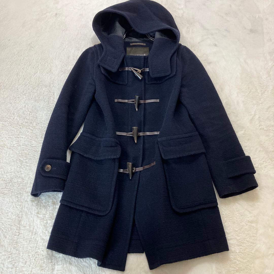 マッキントッシュロンドン✨起毛 モールヤーン　撥水加工 ダッフルコート ネイビー