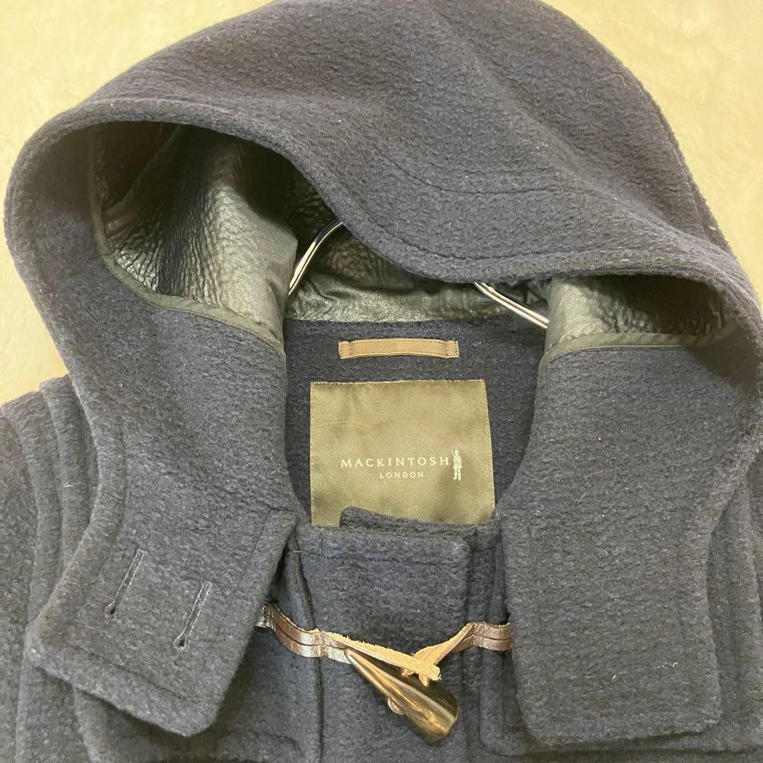 マッキントッシュロンドン✨起毛 モールヤーン　撥水加工 ダッフルコート ネイビー