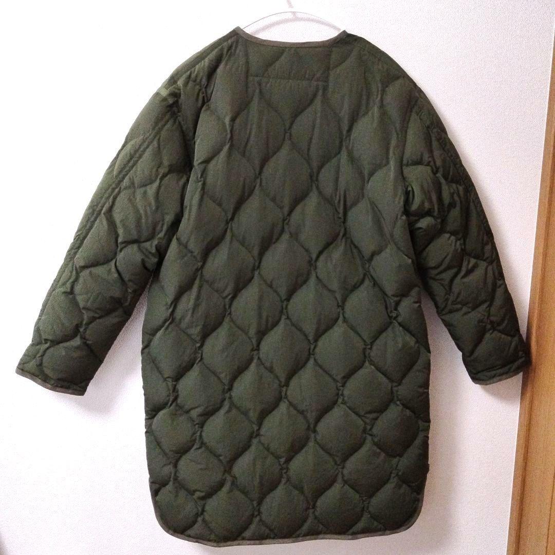 美品❤︎Orcival キルトダウン ノーカラーコート オリーブ サイズ2
