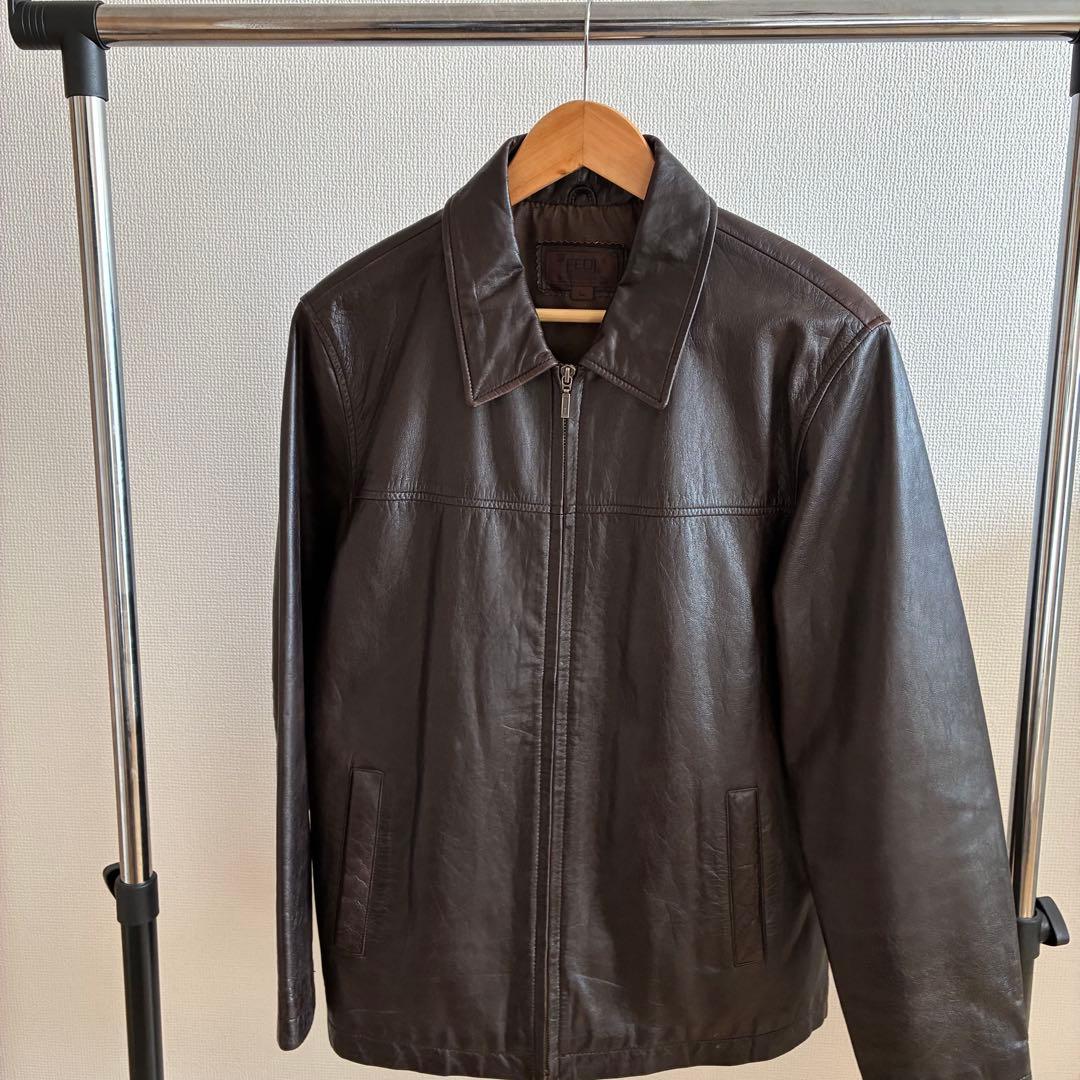 ヴィンテージ レザージャケット ダークブラウン L スペシャル　レザー　ラルフ