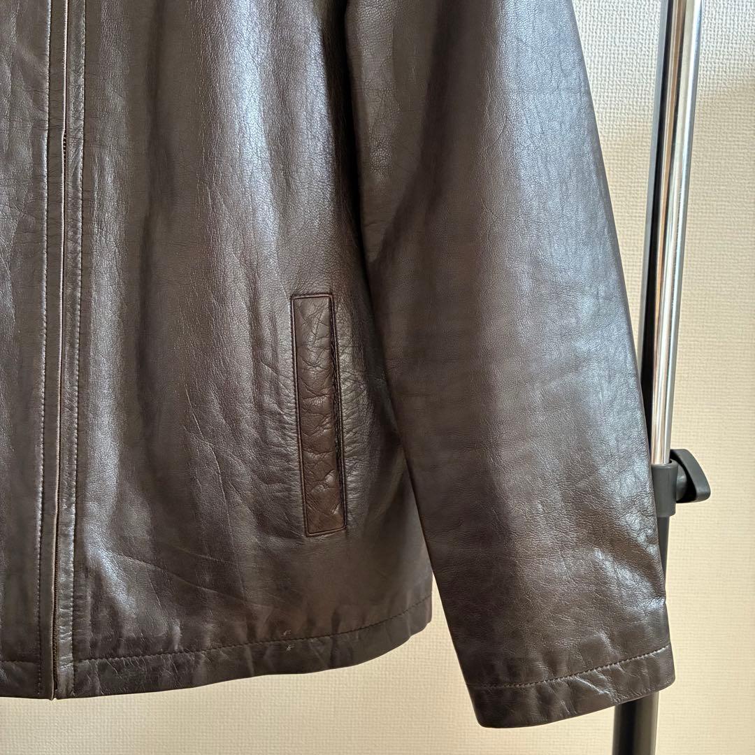 ヴィンテージ レザージャケット ダークブラウン L スペシャル　レザー　ラルフ