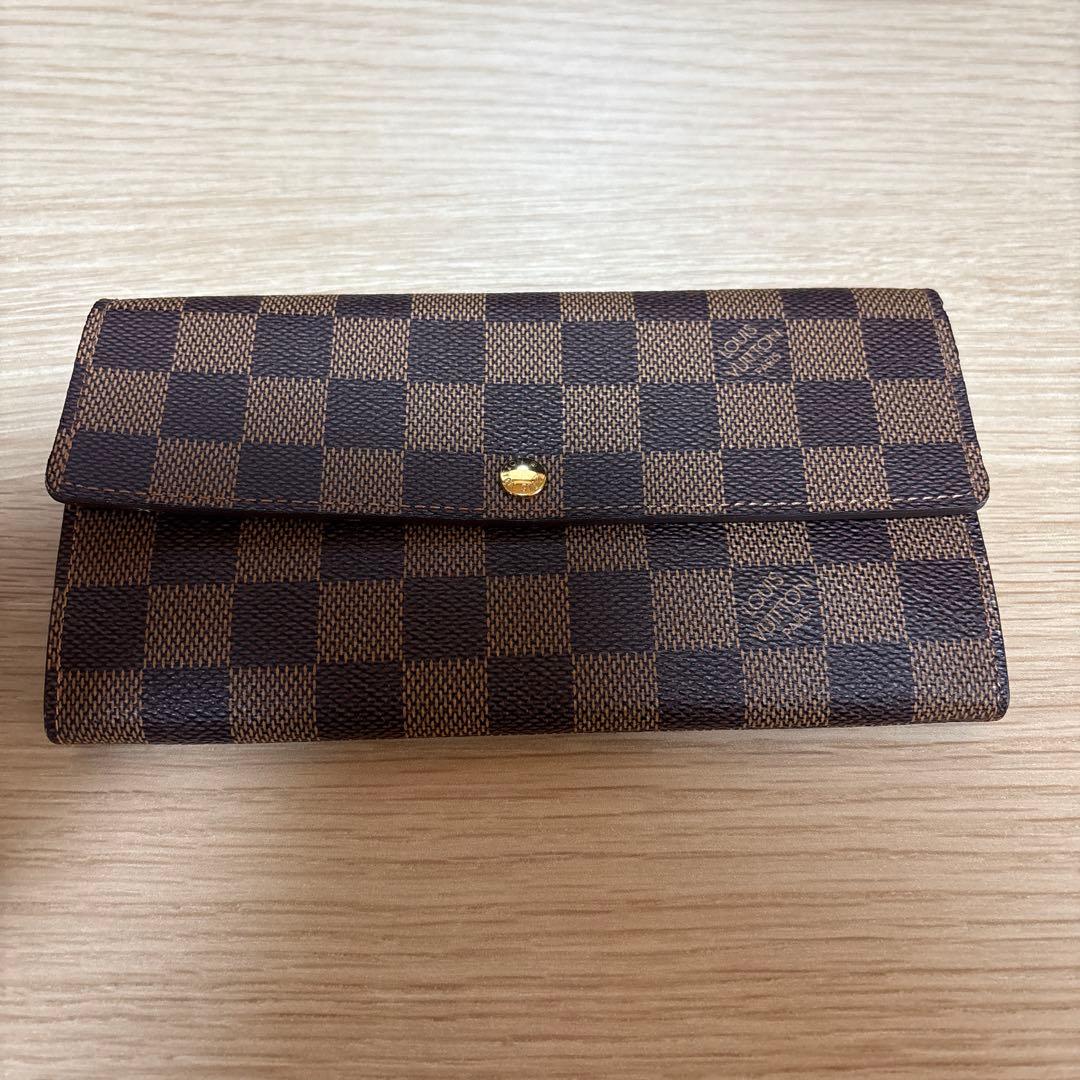 ルイヴィトン ダミエ エベヌ ポルトフォイユ サラ 長財布 旧型 美品 正規品