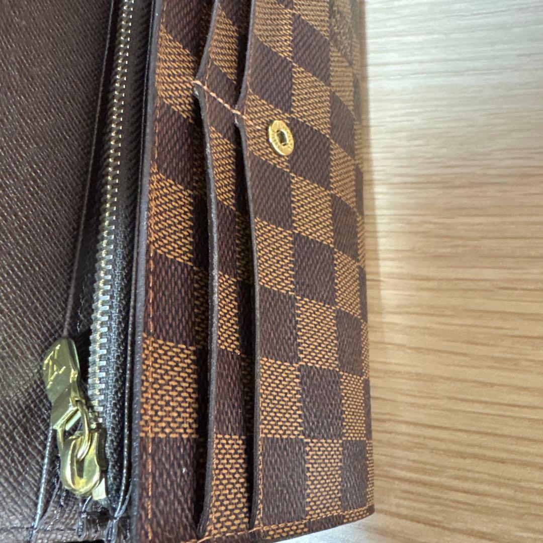 ルイヴィトン ダミエ エベヌ ポルトフォイユ サラ 長財布 旧型 美品 正規品