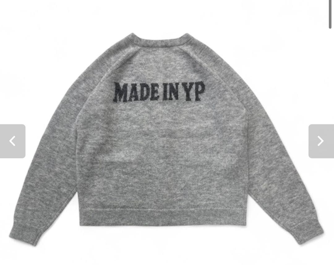 MADE IN YP モヘアカーディガン グレー