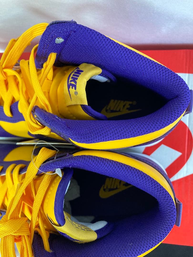 【黒タグ付き】NIKE DUNK HIGH RETRO LAKERS ダンク