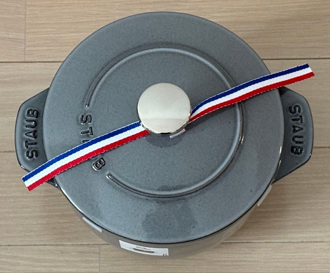 【新品未使用】 STAUB ストウブ ココット de GOHAN グレー M