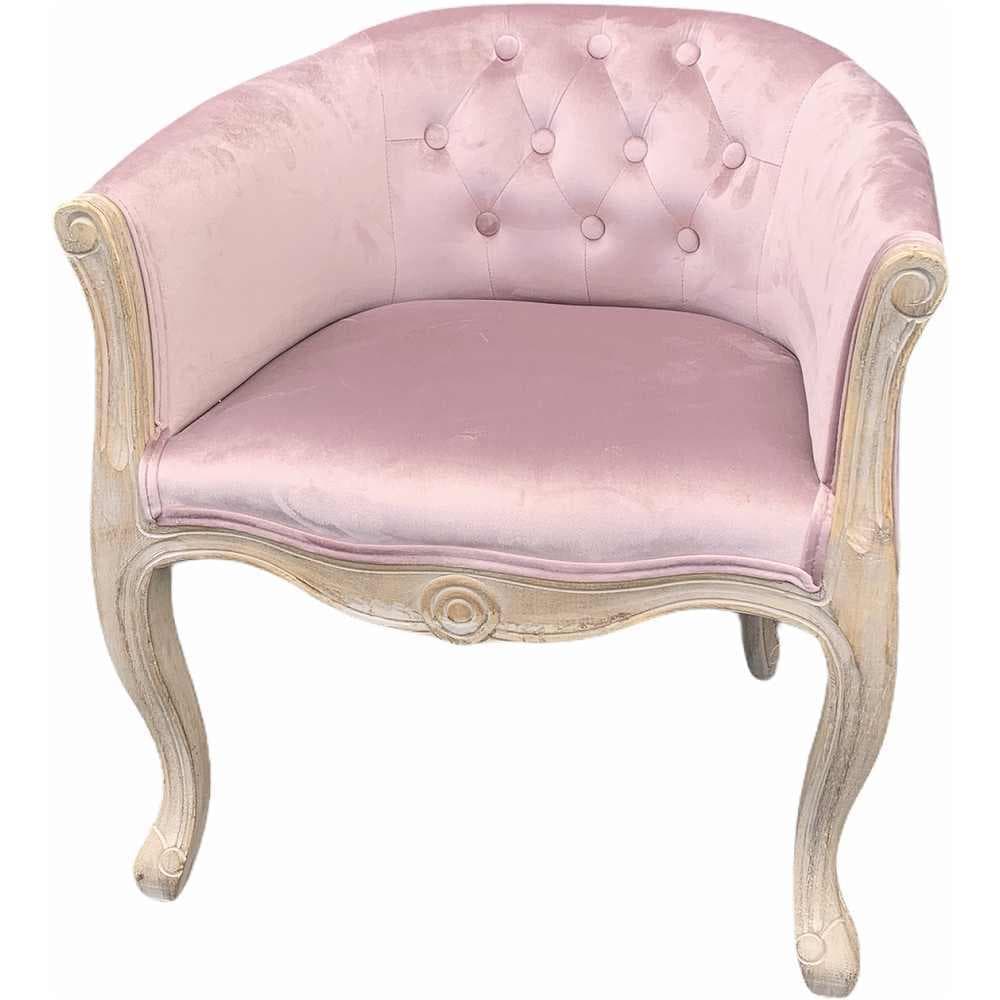 シングルソファ 1人掛け アームチェア ピンク 17702AC-PK