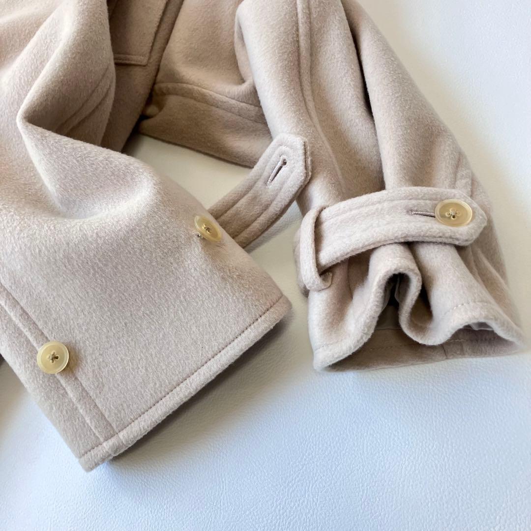 極美品 エイチ BY 7.9万円 ライトメルトンコート ライトベージュ ゆったり