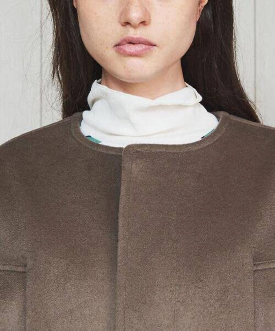 極美品 エイチ BY 7.9万円 ライトメルトンコート ライトベージュ ゆったり