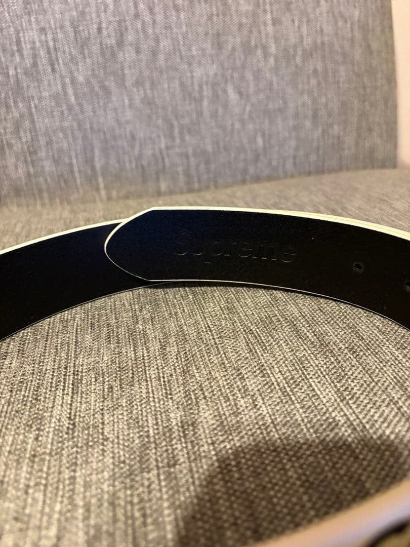 Supreme Repeat Leather Belt 白Floral花柄