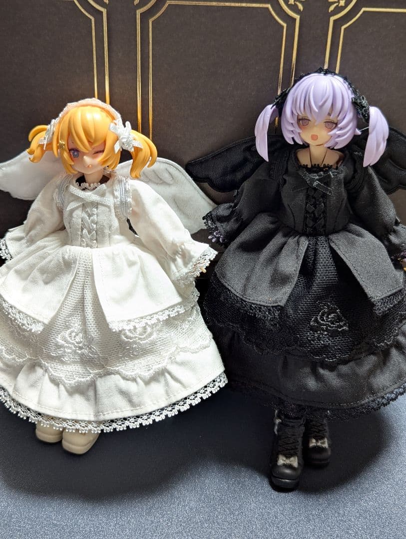 ロリータワンピセット　白黒　天使　2色セット　メガミデバイス　オマケ付き