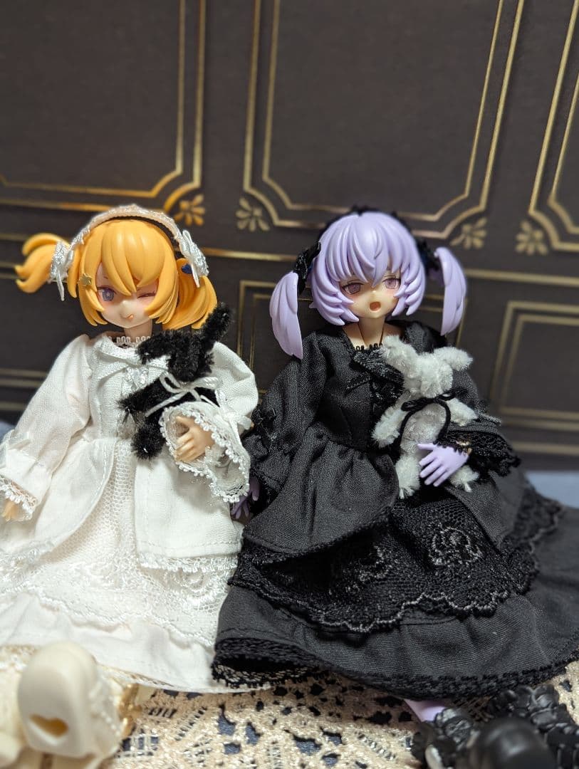 ロリータワンピセット　白黒　天使　2色セット　メガミデバイス　オマケ付き