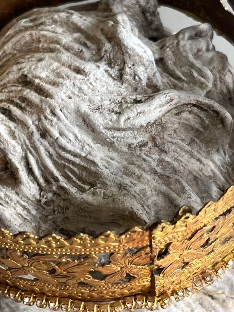 フランス製 ビンテージ アンティーク調 天使像 石膏製 室内装飾オブジェ