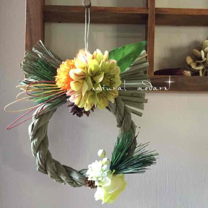 out imuimu様 ナチュラル モダン 2016しめ縄 リース