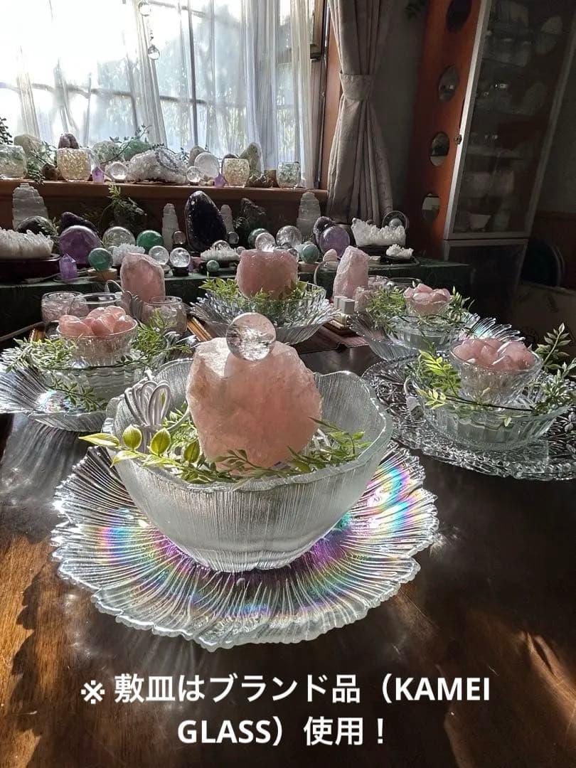 ✨破格✨絶品‼️ローズクオーツ☆噴水☆天然石☆ファウンテン☆秘蔵品☆1253g