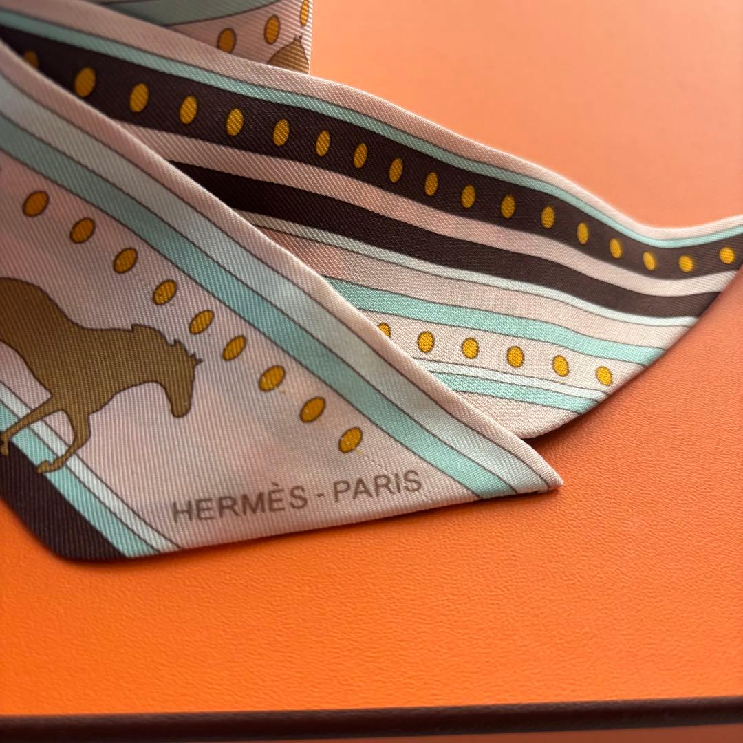 HERMES エルメス ツイリー SEQUENCES 馬柄 シルク セカンス